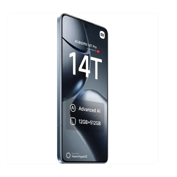 Celular Xiaomi 14T Pro 512GB vista frontal, distribuido por Teytel, agente comercial autorizado de Claro en Colombia