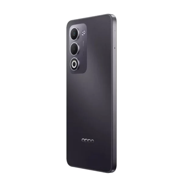 Celular Oppo A5M 4G 256GB vista lateral, distribuido por Teytel, agente comercial autorizado de Claro en Colombia