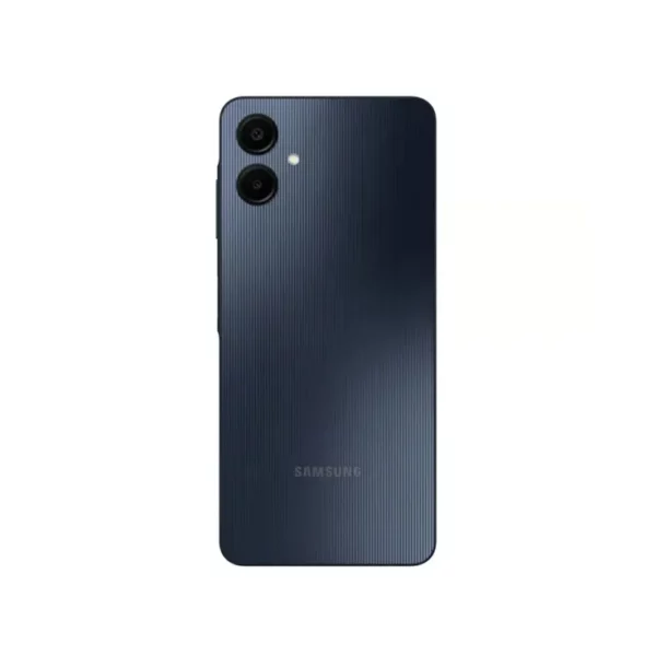 Celular Samsung Galaxy A06 128GB vista trasera, distribuido por Teytel, agente comercial autorizado de Claro en Colombia