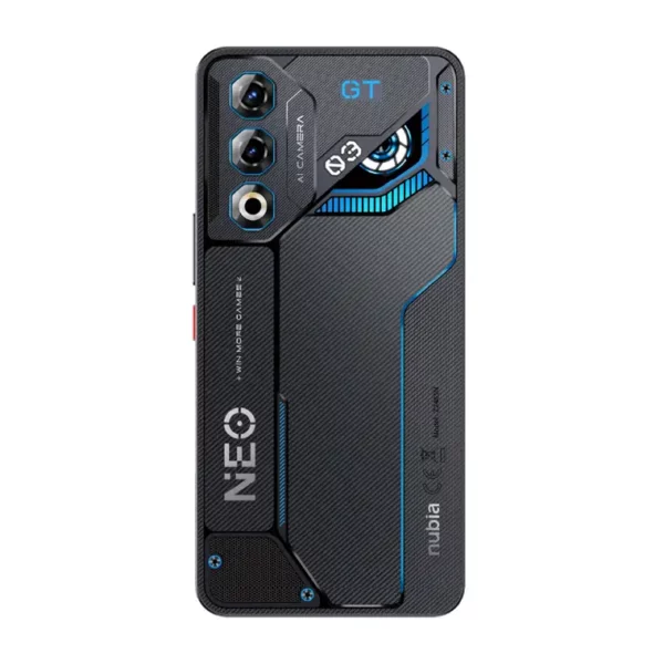 Celular Zte Nubia Neo 3GT 5G 256GB vista trasera, distribuido por Teytel, agente comercial autorizado de Claro en Colombia