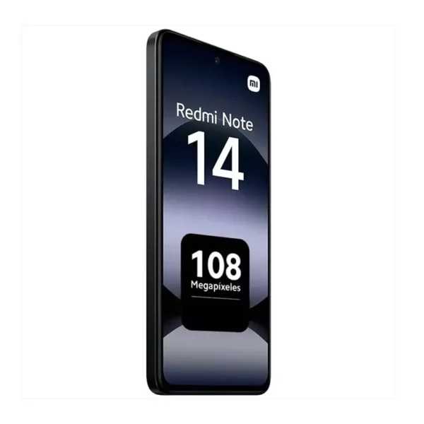 Celular Xiaomi Redmi Note 14 4G 256GB vista frontal, distribuido por Teytel, agente comercial autorizado de Claro en Colombia