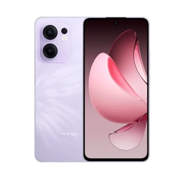 Celular Oppo Reno 13F 256GB vista frontal y trasera, distribuido por Teytel, agente comercial autorizado de Claro en Colombia