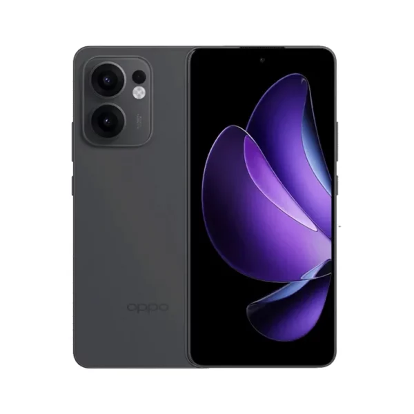 Celular Oppo Reno13F 512GB vista frontal y trasera, distribuido por Teytel, agente comercial autorizado de Claro en Colombia