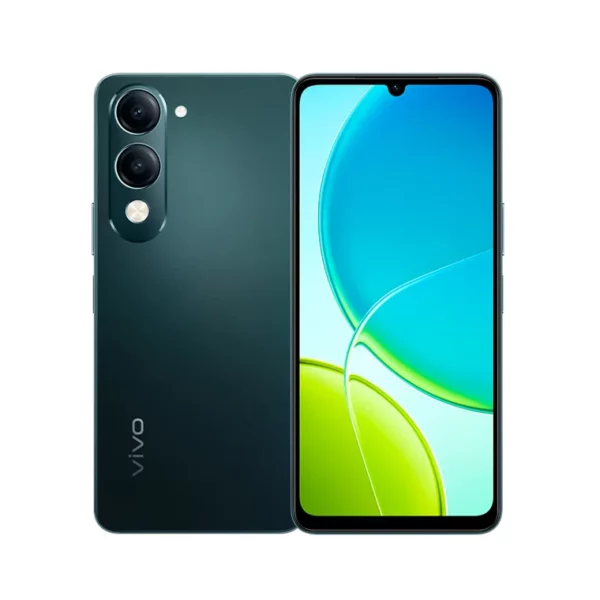 Celular Vivo Y04 256GB vista frontal y trasera, distribuido por Teytel, agente comercial autorizado de Claro en Colombia
