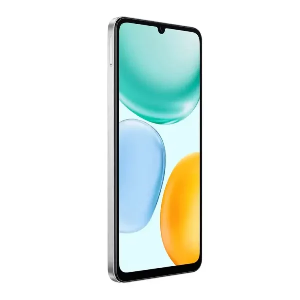 Vista frontal del celular Honor X5C 128GB con pantalla amplia y diseño premium, smartphone distribuido por Teytel, agente autorizado de Claro Colombia, con garantía oficial.