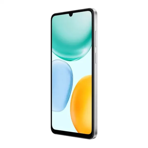 Vista lateral del celular Honor X5C 128GB con excelente diseño, smartphone distribuido por Teytel, agente autorizado de Claro Colombia, con garantía oficial.