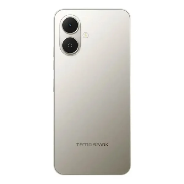 Vista trasera del celularTecno Spark Go 2 256GB mostrando su cámara posterior de alta resolución, distribuido por Teytel, agente autorizado de Claro Colombia, con garantía oficial.